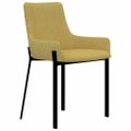 vidaXL Jedálenské stoličky 6 ks, žlté, látka