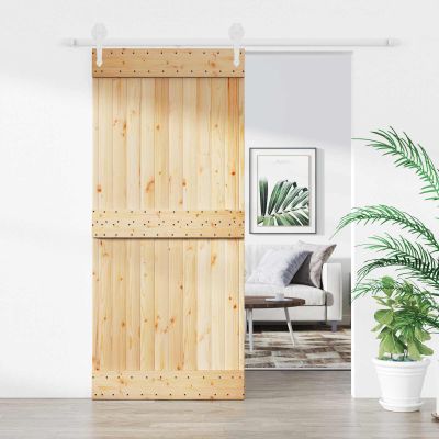 vidaXL Posuvné dvere Prírodná a biela 90 x 210 cm