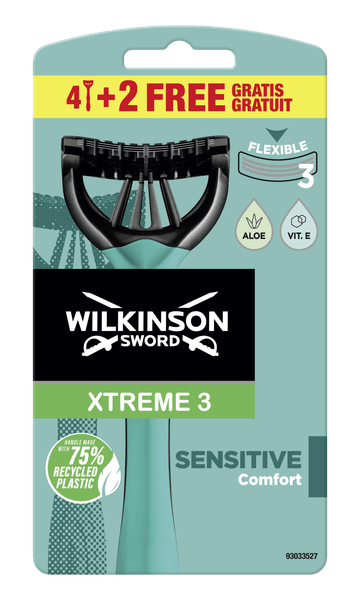 Wilkinson Sword Xtreme3 Sensitive 6ks jednorazové pánske holiace strojčeky
