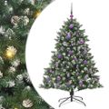 vidaXL Umelý vianočný stromček Zelená 150 cm PVC, plast a oceľ