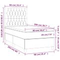 vidaXL Posteľný rám boxspring s matracom čierny 90x200 cm látka