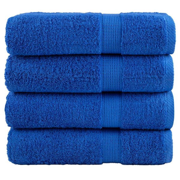 vidaXL Prémiové osušky SOLUND 4 ks modré 100x150 cm 600 g/m2