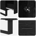 vidaXL Highboard Čierny dub 69,5 x 30 x 115 cm Kompozitné drevo