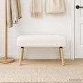 vidaXL lavička Jednofarebný Krémová 80 x 40 x 46 cm Bouclé