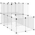 vidaXL Klietka pre malé zvieratá priehľadná 142x74x93 cm PP a oceľ