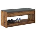 vidaXL Predsieňová lavica Staré drevo 103 x 38 x 45 cm