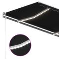 vidaXL Ručne zaťahovacia markíza s LED 3x2,5 m antracitová
