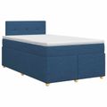 vidaXL Posteľ boxspring s matracom Modrá 120 x 200 cm Látka