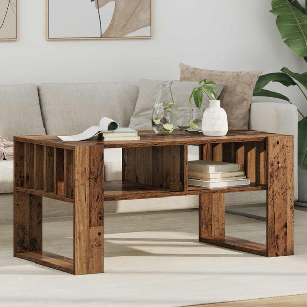 vidaXL Konferenčný stolík Staré drevo 92 x 49,5 x 45 cm