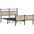 vidaXL Posteľný rám bez matraca dub sonoma 120x200 cm kompozitné drevo