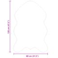 vidaXL Protisklzový koberec z umelého králičieho kožúška OLITE Čierna