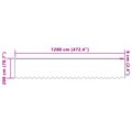 vidaXL Čipková záclona Biela 200 x 1200 cm Polyester