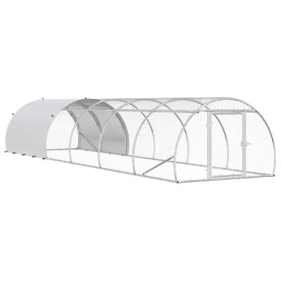 vidaXL Kurník pre kurčatá Strieborná 600 x 150 x 100 cm
