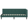 vidaXL Rohový rám postele Tmavozelená 80 cm x 200 cm Zamat