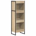 vidaXL Knižnica 40 x 30 x 121 cm Kompozitné drevo Sonoma