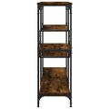 vidaXL Konzolový stolík dymový dub 103x32x95 cm kompozitné drevo