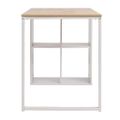 vidaXL Písací stôl 120x60x75 cm, dubová a biela farba