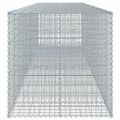 vidaXL Gabiónový kôš s krytom 550x100x100 cm pozinkované železo