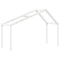 vidaXL Strecha na detskú posteľ biela 213x95,5x144,5 cm borovic. masív