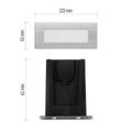 LED orientačné vstavané svietidlo 115×70 1,5W neutr.biela IP65
