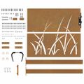 vidaXL Záhradná brána 100x100 cm, oceľ Corten, dizajn s trávou