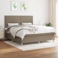 vidaXL Posteľný rám boxspring s matracom sivohned 160x200 cm látka