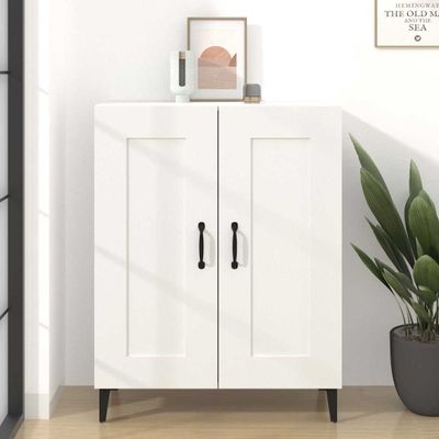vidaXL Komoda biela 69,5x34x90 cm spracované drevo