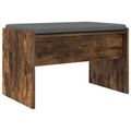 vidaXL Predsieňová lavica s vankúšom Dymová dub 63 x 38 x 40 cm
