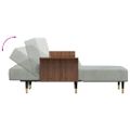 vidaXL Pohovka v tvare L bledosivá 279x140x70 cm zamat
