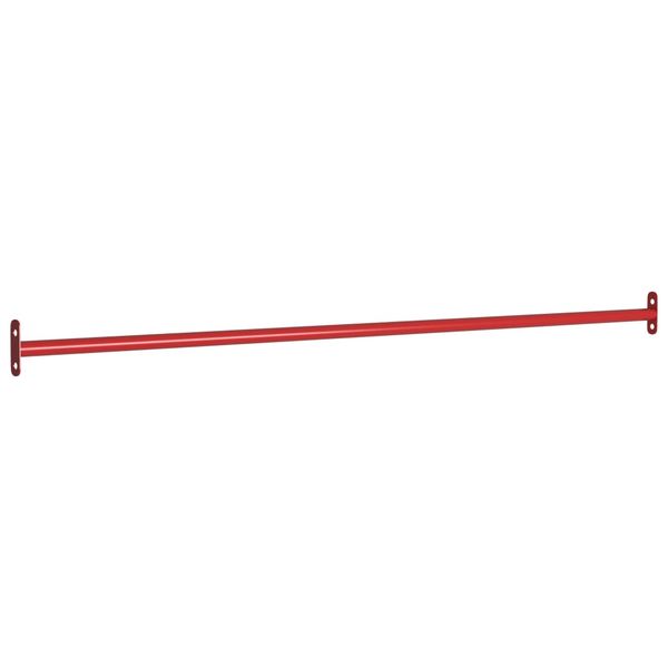 vidaXL Otočná tyč 125 cm oceľová červená