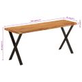 vidaXL Záhradná lavička so živou hranou 105 cm akáciový masív