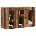 vidaXL Servírovacia skriňa ELST Staré drevo 100 x 35 x 59 cm