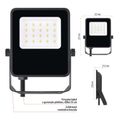 LED reflektor VISIO čierny, 10W neutrálna biela