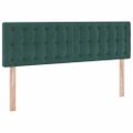 vidaXL Úložná posteľ s čelnou doskou Tmavozelená 140 x 190 cm Zamat