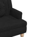 vidaXL Lavička s vankúšmi čierna 113x64,5x75,5 cm látka