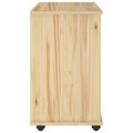 vidaXL Koliesková skriňa 63,5 x 39 x 65,5 cm Masívne borovicové drevo