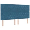 vidaXL Posteľ s pružinovým rámom Tmavo modrá 200 x 180 cm Zamat