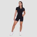 Dámske tričko Cropped Ignite Black - GymBeam, veľkosť XS, veľkosť oblečenia XS