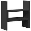 vidaXL Stolový organizér nastaviteľný čierny 40x17x41cm kompozit.drevo