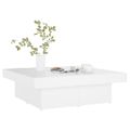 vidaXL Konferenčný stolík, biely 90x90x28 cm, kompozitné drevo