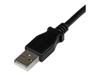2 m USB tlačiarenský kábel - Pravouhlý USB B kábel - 1x USB A (M), 1x USB B (M) (USBAB2MR) - Kabel USB - USB typ B (M) do USB (M) - USB 2.0 - 2 m - 90° konektor - čierna