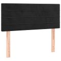 vidaXL Posteľný rám boxspring s matracom čierny 90x200 cm zamat