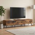 vidaXL TV skrinka Staré drevo 147 x 34,5 x 30 cm Kompozitné drevo
