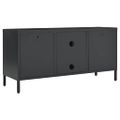 vidaXL TV skrinka antracitová 105x35x52 cm oceľ a sklo