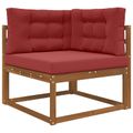 vidaXL Vankúš na vonkajšiu pohovku Polyester vínovo červená 80 x 80 cm