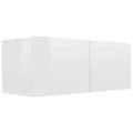 vidaXL 8-dielna súprava TV skriniek lesklá biela drevotrieska
