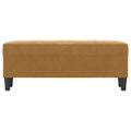 vidaXL Lavička hnedá 100x35x41 cm zamat