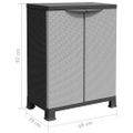 vidaXL Plastová skrinka 68x39x92 cm ratanový dizajn