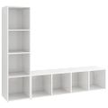 vidaXL TV skrinky 2 ks lesklé biele 142,5x35x36,5 cm drevotrieska