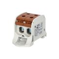 Svorka univerzálna RKA 50 1/4 L B, 150A, 1pól. (4x vstup), AL/CU, hnedá, na DIN/na panel